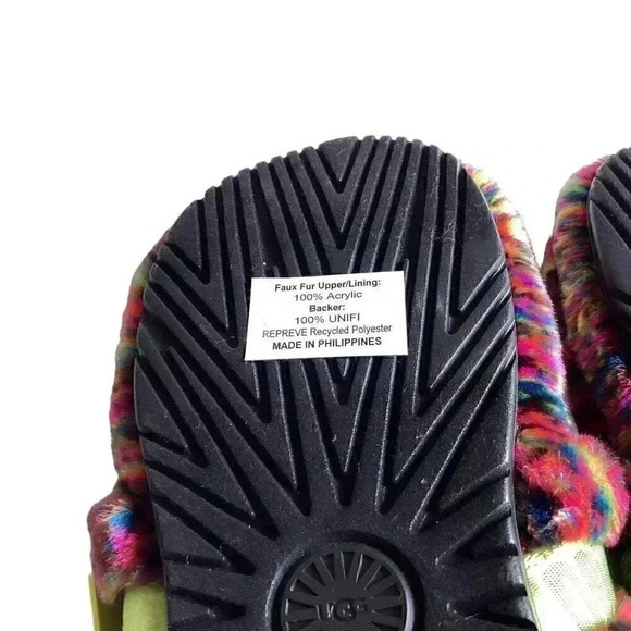 UGG Fluff It Pixelate Mens 10 Soft Slide Slip On Casual Slipper Shoes Vegan NEW main image 6